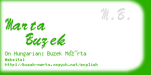 marta buzek business card